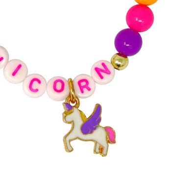 BFF Unicorn Rainbow Pearl Bracelet Set