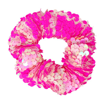 Pink Sequin Hair Scrunchie