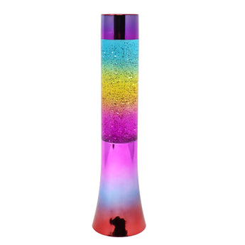 13"Rainbow Electroplating Revolving Glitter Lamp